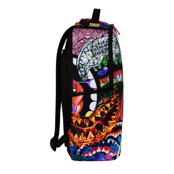 Sprayground Multicolor Graphic Backpack CANT STOP THE SHARK DLXSR BACKPACK - Picture 5 of 7